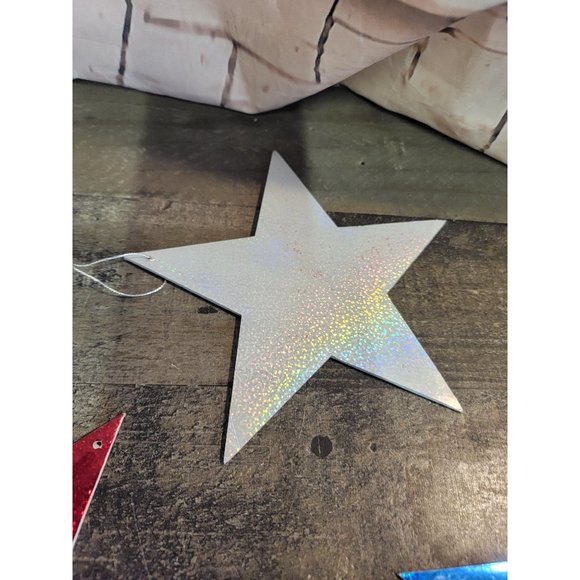 Red blue silver star USA America set decor - Picture 4 of 4